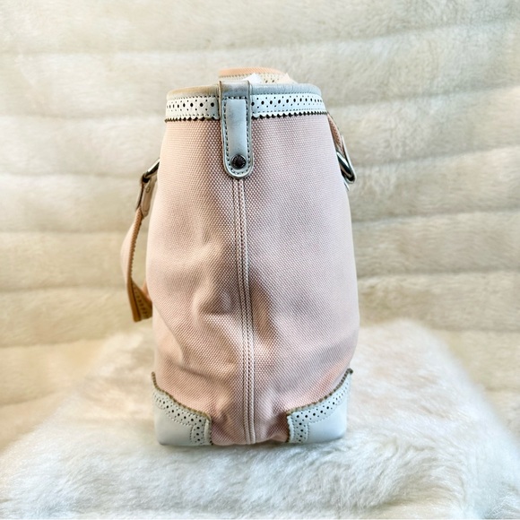 BURBERRY BLUE LABEL LIMITED CANVAS DIE CUT LEATHER TOTE - Picture 10 of 17